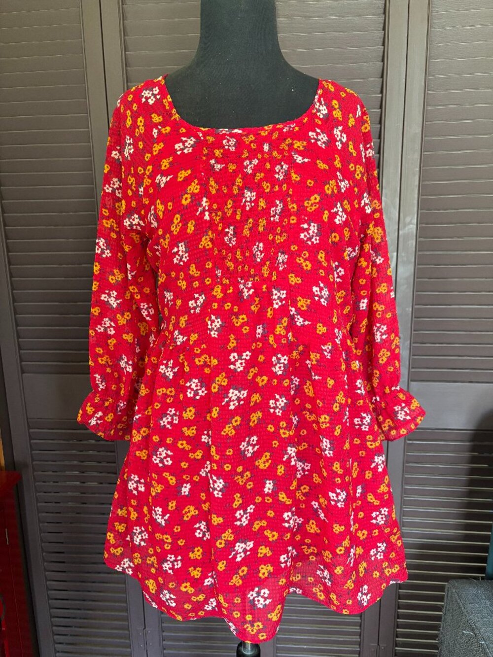 Free People red floral dress